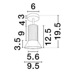 LUCES MARENZO LE45602/7 adjustable ceiling lamp GU10