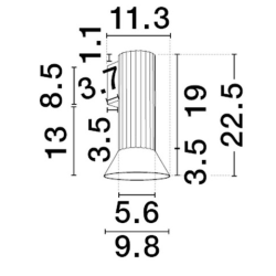 LUCES MARENZO LE45603/8 kinkiet GU10 złoty lub brązowy IP20