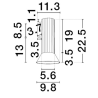 LUCES MARENZO LE45603/8 kinkiet GU10 złoty lub brązowy IP20