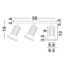 LUCES MARENZO LE45604/9 lampa sufitowa 3xGU10 złoty, brązowy