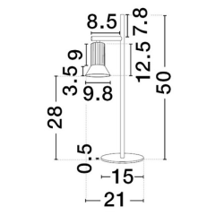 LUCES MARENZO LE45610/1 lampa biurkowa GU10 regulowany klosz
