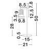 LUCES MARENZO LE45610/1 lampa biurkowa GU10 regulowany klosz