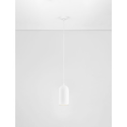 LUCES ZORENCA LE45566 pendant lamp E27 white plaster Ø10cm