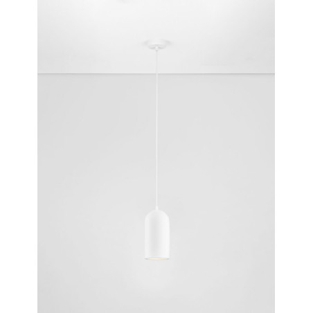 LUCES ZORENCA LE45566 lampa wisząca E27 biała gipsowa Ø10cm LUCES ZORENCA LE45566 lampa wisząca E27 biała gipsowa Ø10cm