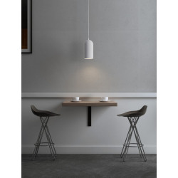 LUCES ZORENCA LE45566 lampa wisząca E27 biała gipsowa Ø10cm