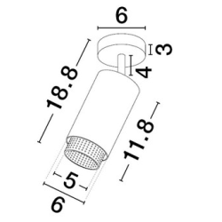 LUCES TORVILA LE45615/9 ceiling lamp with GU10 adjustment