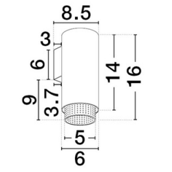 LUCES TORVILA LE45617/21 wall lamp GU10 aluminum white black