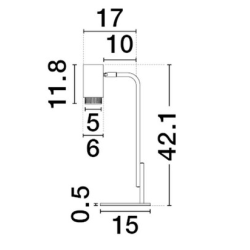 LUCES TORVILA LE45622/3 lampka biurkowa GU10 biały, czarny