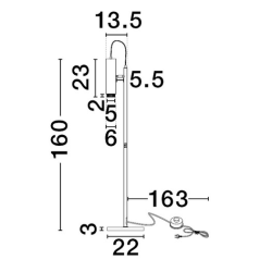 LUCES TORVILA LE45624/5 adjustable floor lamp GU10