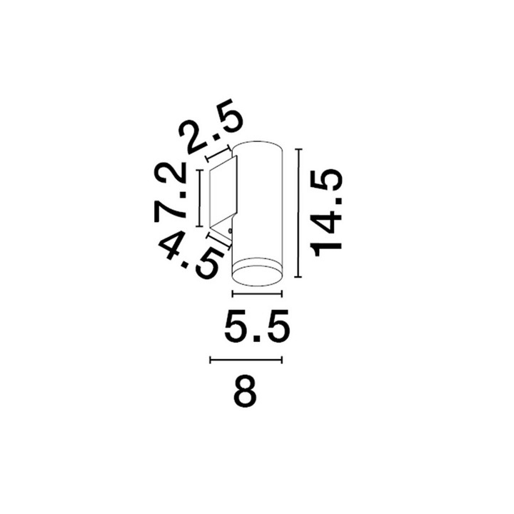 LUCES ZENFARO LE45671/4 wall lamp GU10 white black modern