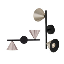 LUCES SALVADO LE45592/7 wall lamp 2xGU10 gold, mocha