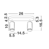 LUCES ZENFARO LE45677/8 ceiling lamp adjustable spotlights
