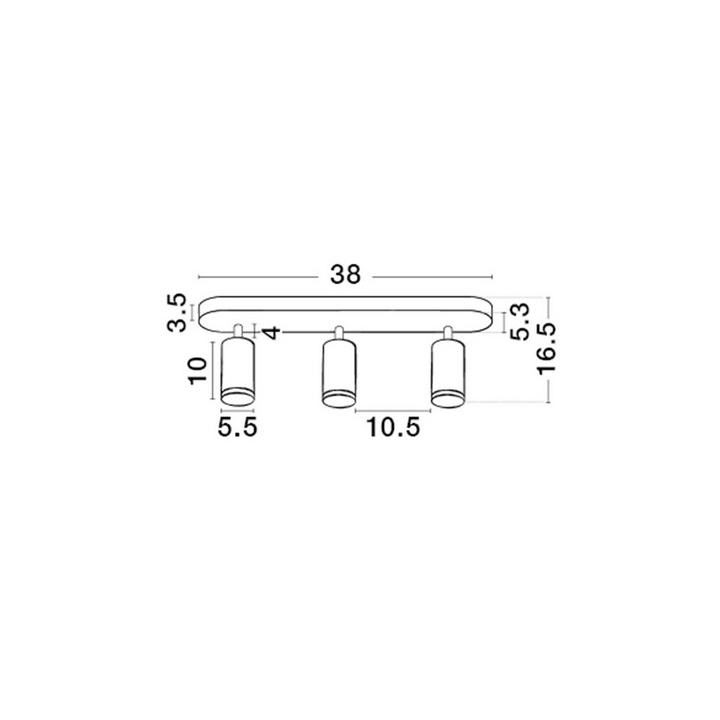 LUCES ZENFARO LE45679/80 lampa sufitowa 3 reflektory GU10