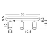 LUCES ZENFARO LE45679/80 lampa sufitowa 3 reflektory GU10