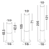LUCES MONSECA LE75104/5/6 LED garden lamp IP65 3 heights