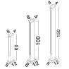 LUCES CARMIZO LE75107/8/9 lampa ogrodowa LED 60/100/150cm