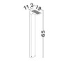 LUCES DIVANTA LE75123 solar LED bollard with motion sensor