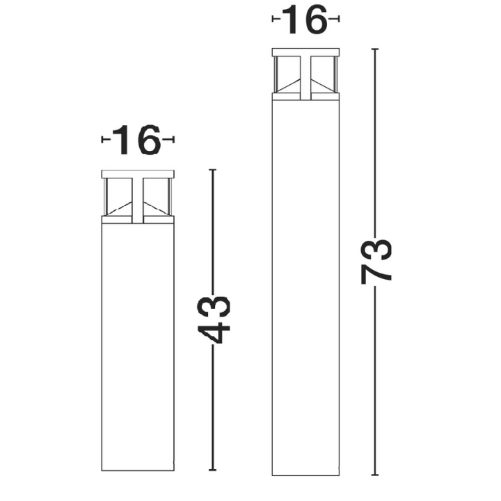 LUCES NEVARRO LE75126/7 garden post 43/73cm LED IP65
