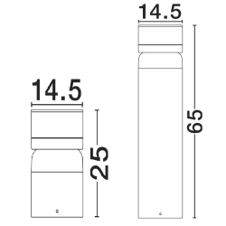 LUCES OSCELIA LE75129/30 lampa ogrodowa stojąca 25/65cm LED