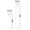 LUCES MORCAVO LE75134/5 lampa ogrodowa LED czarna IP65