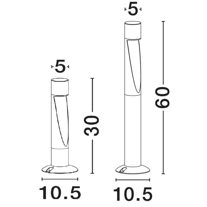 LUCES CAZORIA LE75137/8 LED garden post anthracite 30/60cm