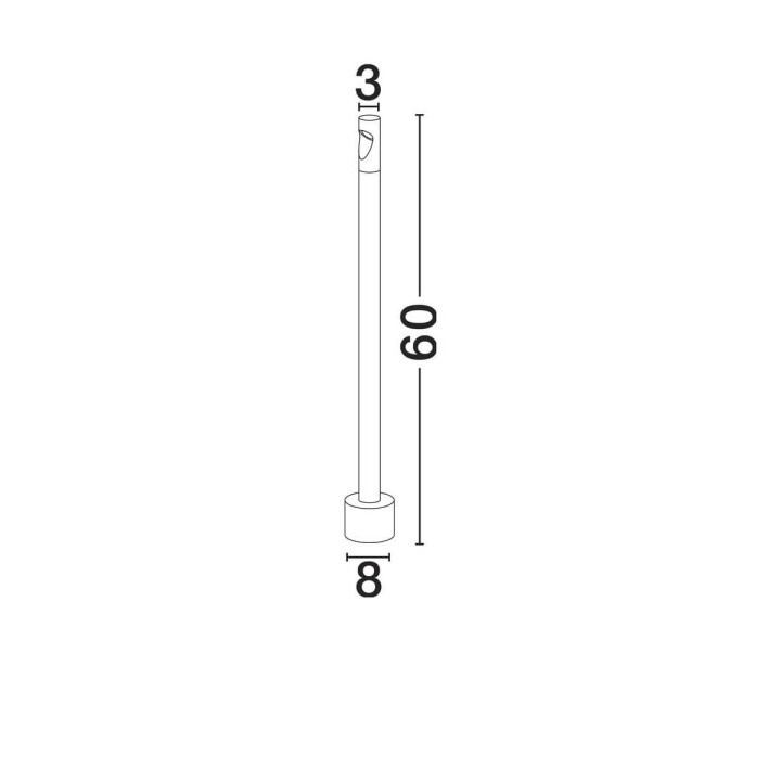 LUCES TRANDOR LE75139 lampa ogrodowa LED czarna 60cm 4W IP65