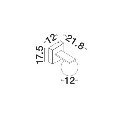 LUCES CELANTO LE75143/4 kinkiet zewnętrzny LED kula 9W IP65