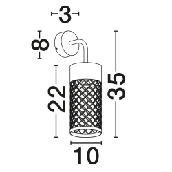 LUCES DONZUELA LE75146/50 LED outdoor wall lamp 35cm 9W IP65