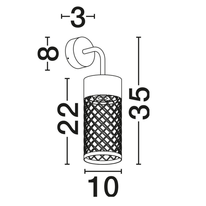 LUCES DONZUELA LE75146/50 LED outdoor wall lamp 35cm 9W IP65