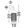 LUCES DONZUELA LE75146/50 kinkiet zewnętrzny LED 35cm 9W IP65