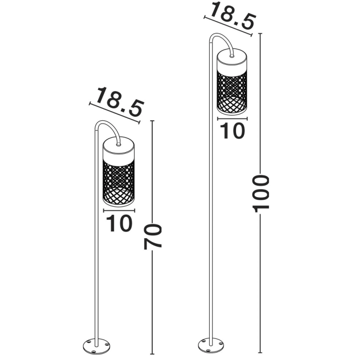 LUCES DONZUELA LE75147/8/51/52 LED garden floor lamp