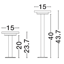 LUCES ALONVIA LE75154/5 LED garden floor lamp 34/43cm