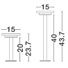 LUCES ALONVIA LE75154/5 LED garden floor lamp 34/43cm