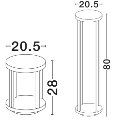 LUCES TAZORIA LE75170/1 LED garden lamp 9W 2 heights
