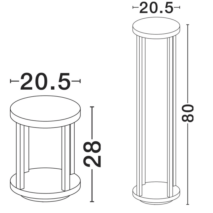 LUCES TAZORIA LE75170/1 LED garden lamp 9W 2 heights