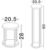 LUCES TAZORIA LE75170/1 LED garden lamp 9W 2 heights