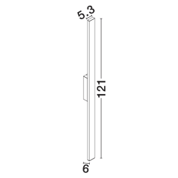 LUCES ARDANIA LE75194/5/6 kinkiet zewnętrzny LED 121cm IP65