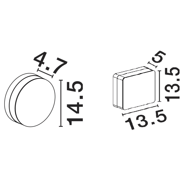 LUCES LONTANO LE75203/4 LED wall lamp IP65 round, square