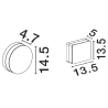 LUCES LONTANO LE75203/4 LED wall lamp IP65 round, square