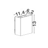 LUCES TORENZA LE75214/5/6 LED outdoor wall lamp 12W IP65