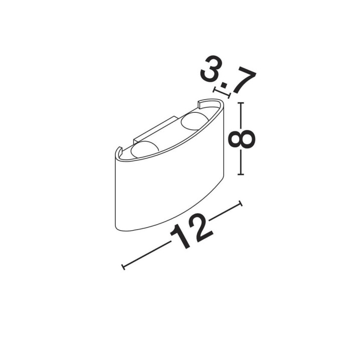 LUCES CALMERO LE75219/20 zewnętrzny kinkiet LED 5W IP54