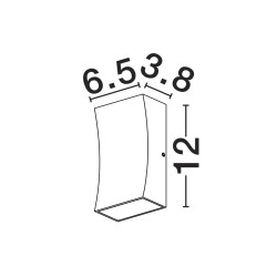 LUCES ZARDUNA LE75223/4 rectangular LED outdoor wall lamp