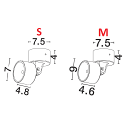 LUCES CIMORZA LE75229/30 adjustable LED outdoor wall lamp