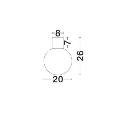 LUCES BAZORIA LE75257 lampa sufitowa E27 IP54 antracyt