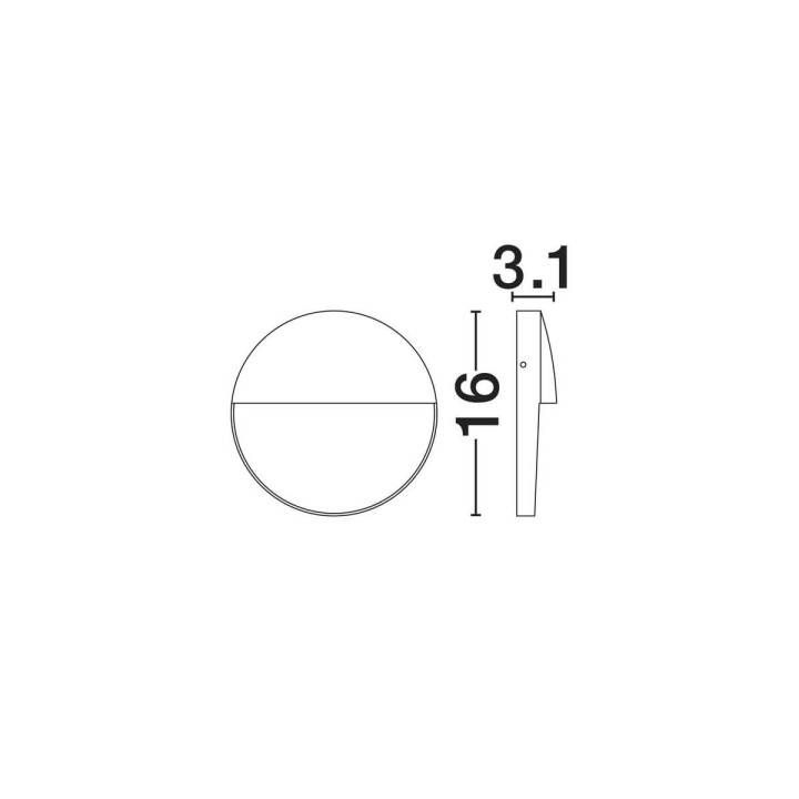 LUCES FRAVONO LE75293/4/5 okrągły kinkiet LED IP54 3 kolory