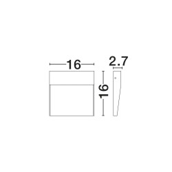 LUCES LORCENA LE75296/7/8 outdoor wall lamp square LED IP54