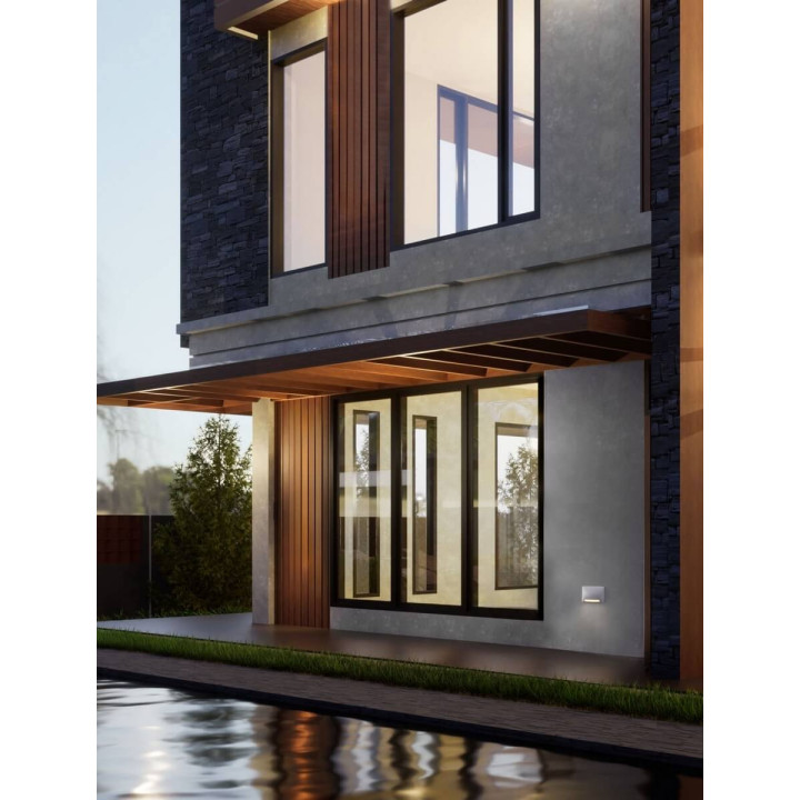 LUCES PLASENA LE75299 zewnętrzny kinkiet prostokąt LED IP65