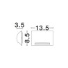 LUCES PLASENA LE75299 outdoor wall lamp rectangle LED IP65