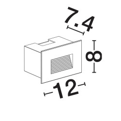 LUCES CENDILO LE75320/1 oprawa wpuszczana LED 4W 3000K IP65