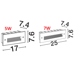 LUCES CENDILO LE75317/8 recessed LED fixture IP65 black